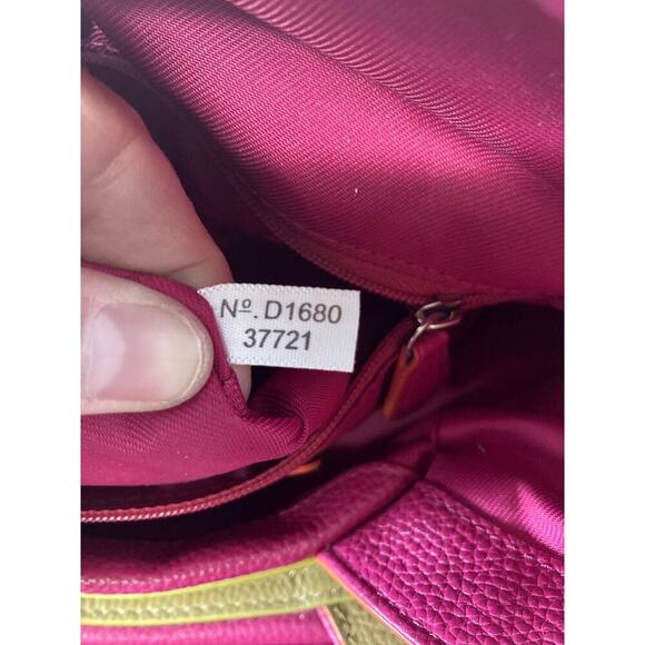 COACH 37721 LARGE BROWN, PINK PEBBLED LEATHER SHOULDER BAG - Picture 13 of 16